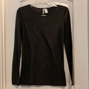 H&M Dark Gray Long Sleeve Top Shirt